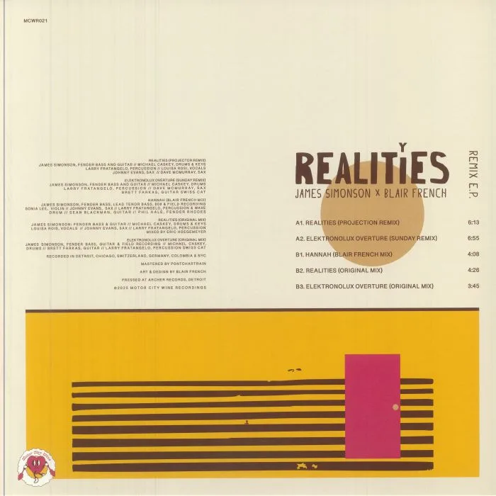 Back cover — James SIMONSON / BLAIR FRENCH — Realities Remix EP