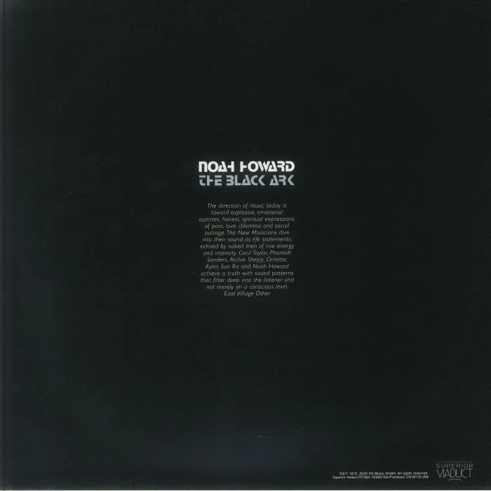 Back cover — Noah HOWARD — The Black Ark (reissue)