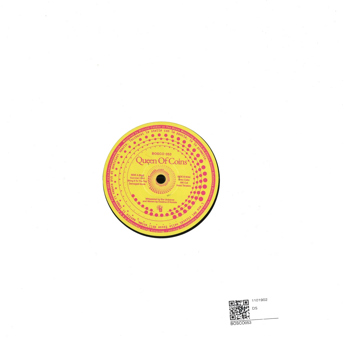 Обратная сторона обложки — QUEEN OF COINS — QUEEN OF COINS EP