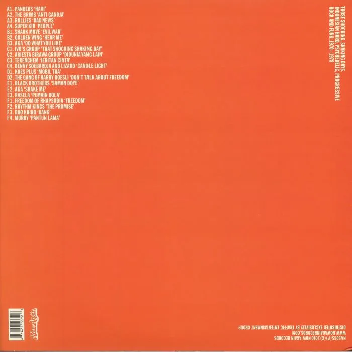Обратная сторона обложки — VARIOUS — Those Shocking Shaking Days: Indonesian Hard Psychedelic Progressive Rock & Funk 1970-1978