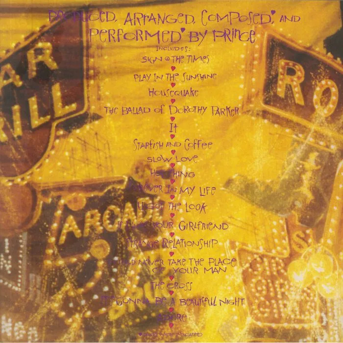 Back cover — PRINCE — Sign O The Times (remastered)