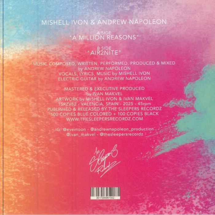 Back cover — Mishell IVON / ANDREW NAPOLEON — A Million Reasons