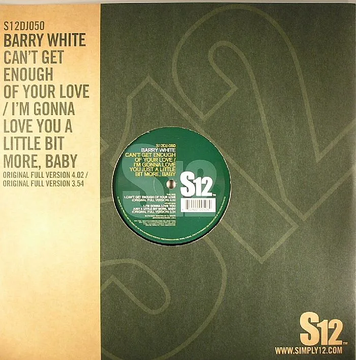 Лицевая сторона обложки — Barry WHITE — Can't Get Enough Of Your Love