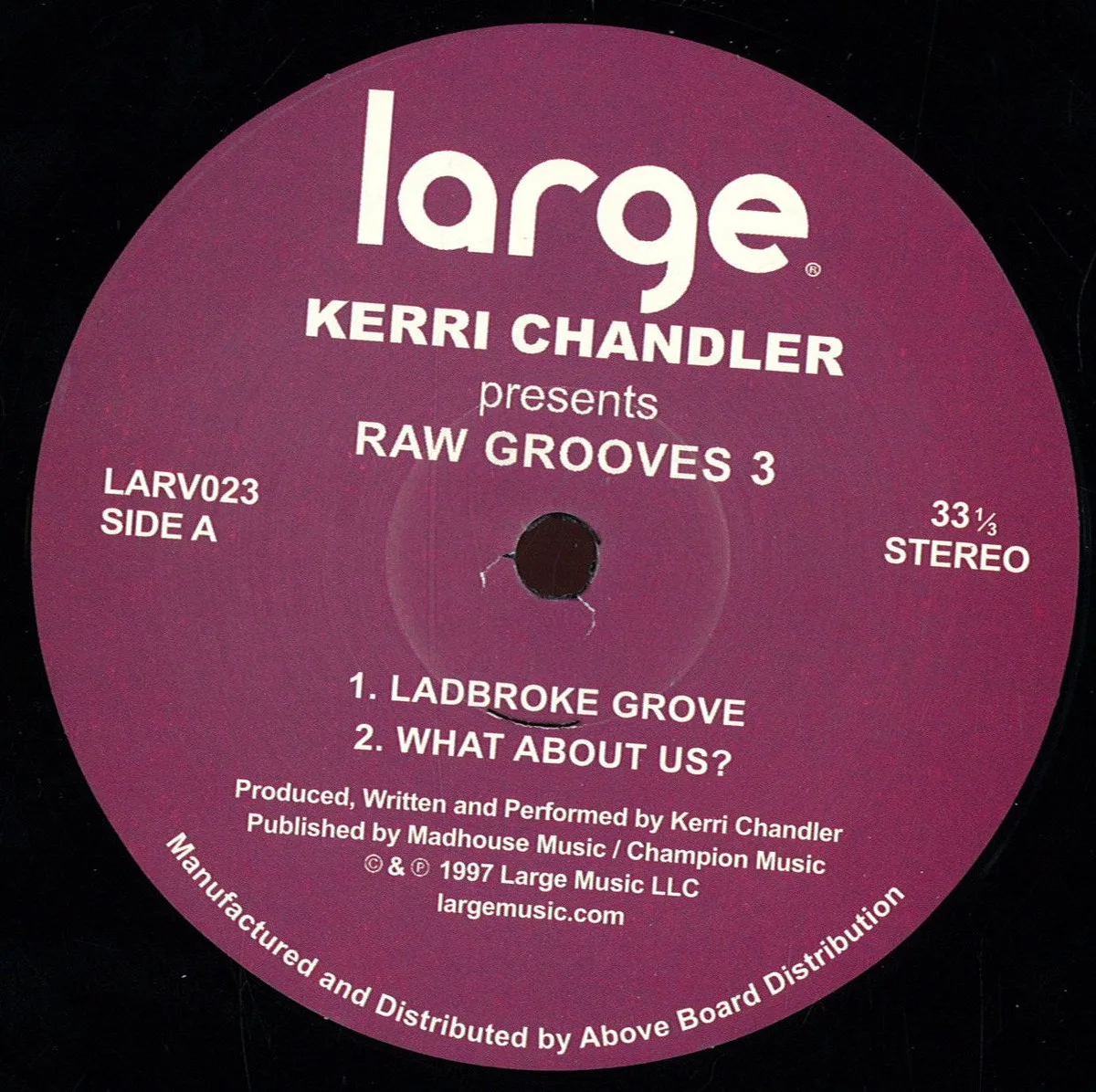 Front cover — Kerri Chandler — Raw Grooves 3