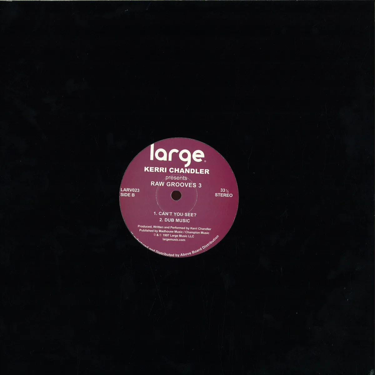 Back cover — Kerri Chandler — Raw Grooves 3