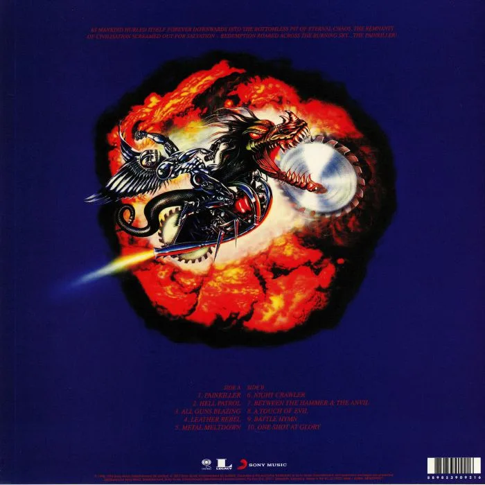 Back cover — JUDAS PRIEST — Painkiller