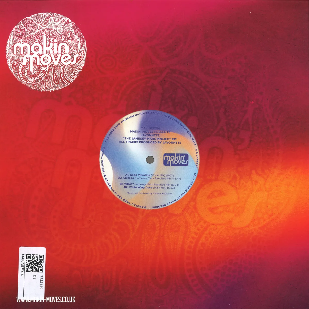 Back cover — Javonntte — The Jamesey Mars Project EP