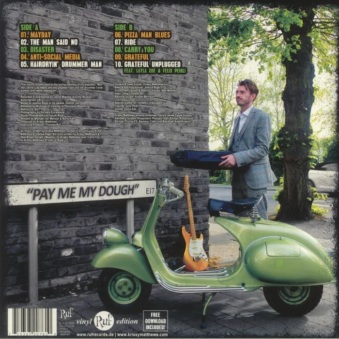 Back cover — Krissy MATTHEWS — Pizza Man Blues