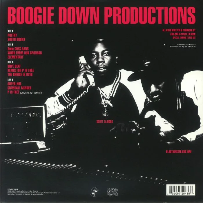 Обратная сторона обложки — BOOGIE DOWN PRODUCTIONS — Criminal Minded (reissue)