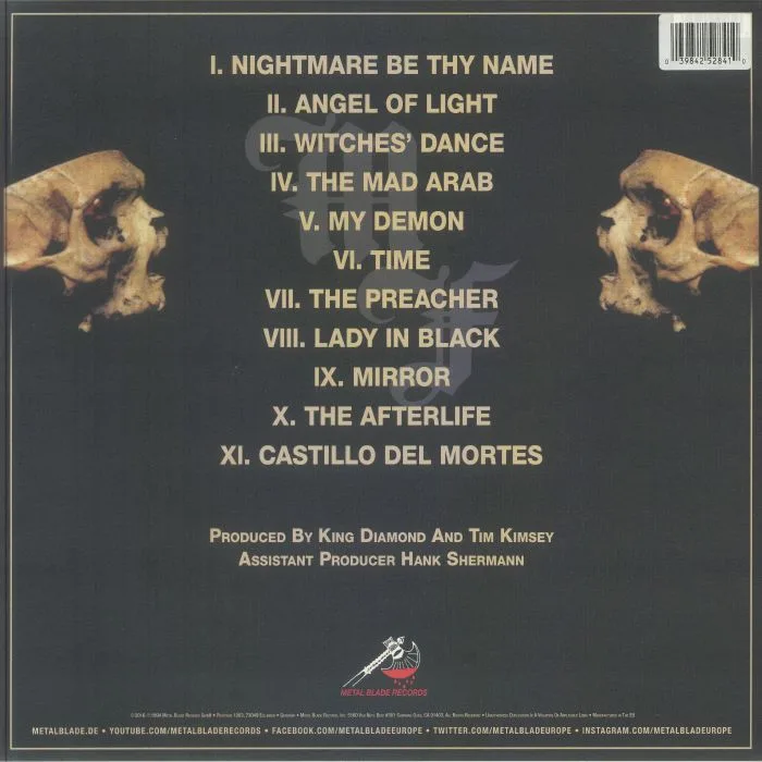 Обратная сторона обложки — MERCYFUL FATE — Time (reissue)