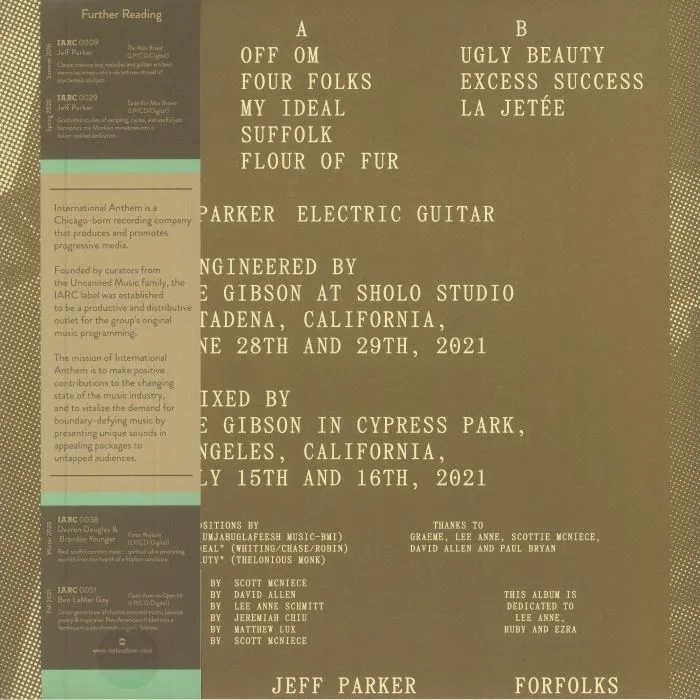 Back cover — Jeff PARKER — Forfolks