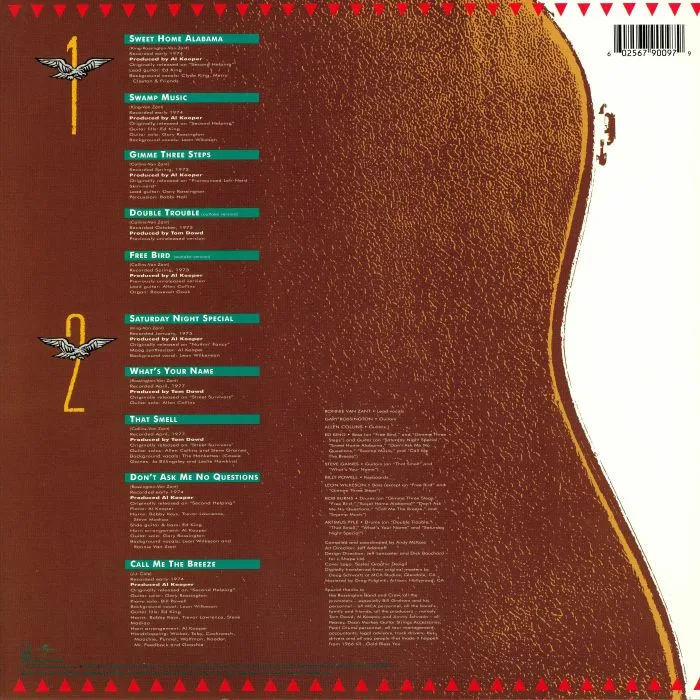 Back cover — LYNYRD SKYNYRD — Skynyrd's Innyrds: Their Greatest Hits