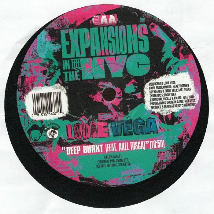 Обратная сторона обложки — Louie Vega — Expansions In The NYC - Another Day In My Life / Deep Burnt feat. Alex Tosca