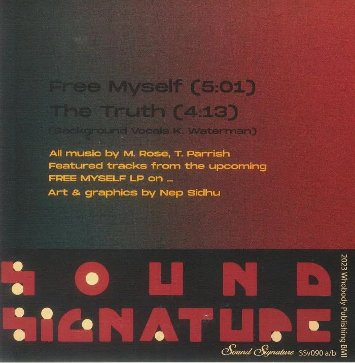 Back cover — Theo PARRISH / MAURISSA ROSE — Free Myself