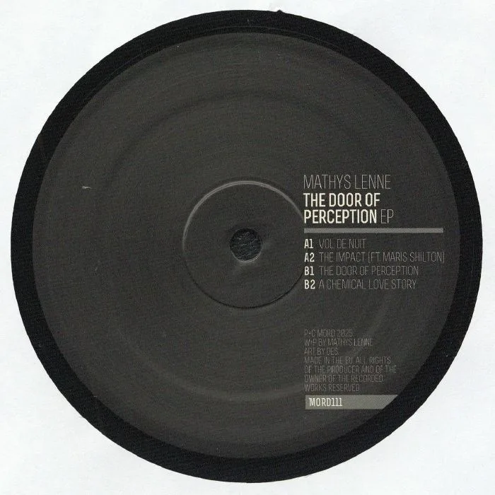 Back cover — Mathys LENNE — The Door Of Perception EP