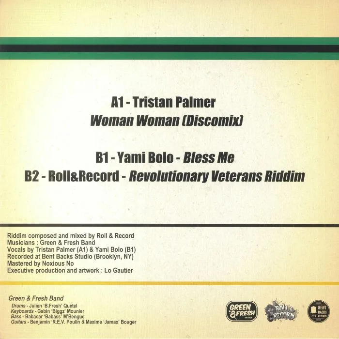 Обратная сторона обложки — TRISTAN PALMER / YAMI BOLO / ROLL & RECORD — Woman Woman