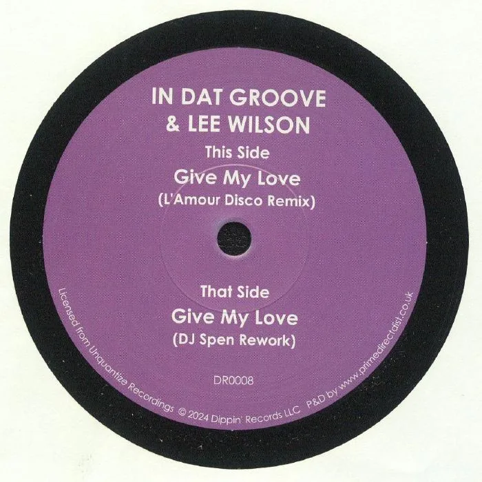 Front cover — IN DAT GROOVE / LEE WILSON — Give My Love