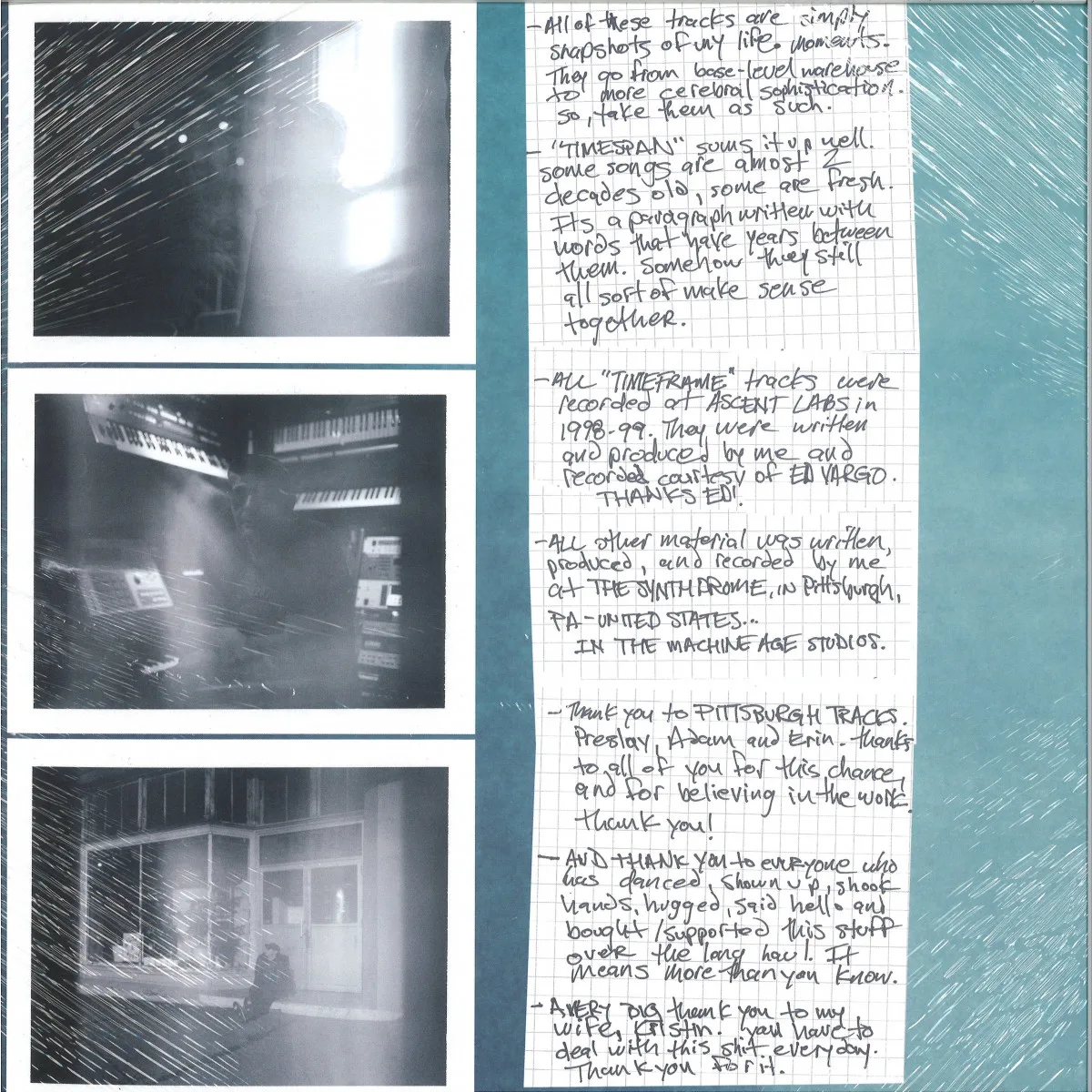 Back cover — Shawn Rudiman — Timespan 2x12"