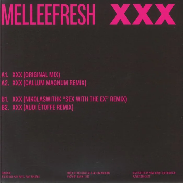 Обратная сторона обложки — MELLEEFRESH — XXX (remixes)