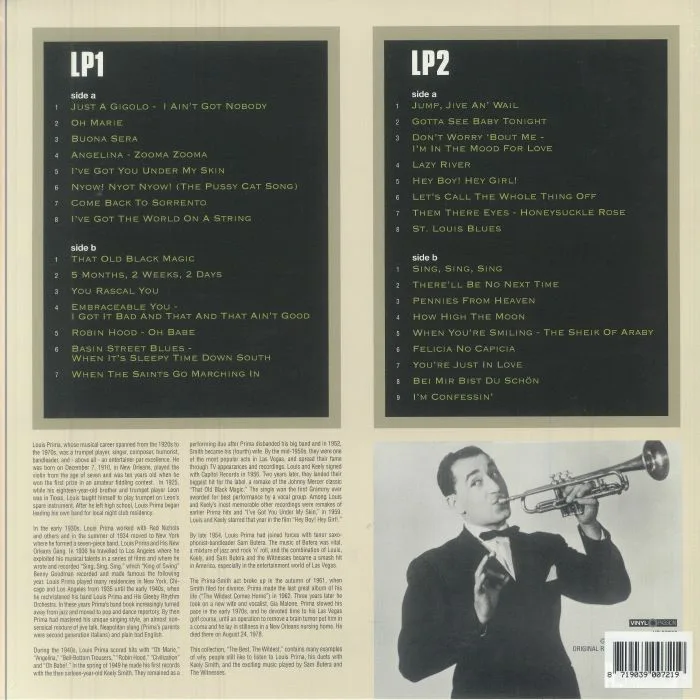 Обратная сторона обложки — Louis PRIMA — Best: The Wildest
