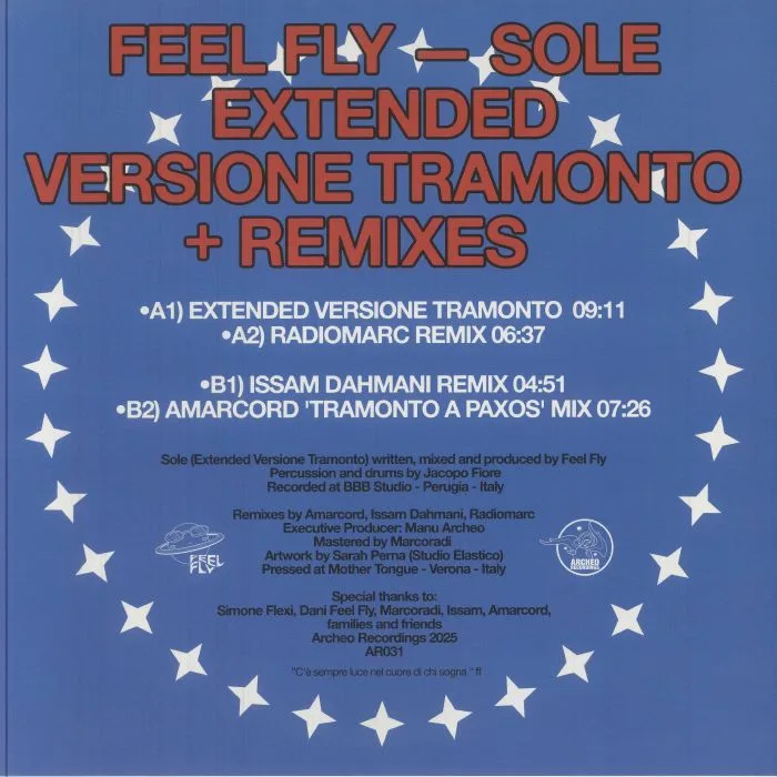 Обратная сторона обложки — FEEL FLY — Sole (remixes)
