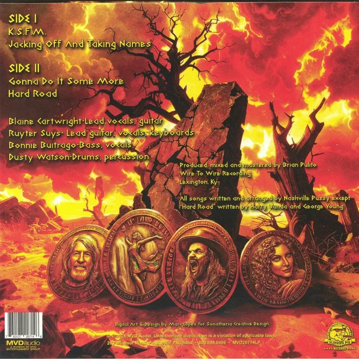 Back cover — NASHVILLE PUSSY — 10 Inches Of Pussy Season 1