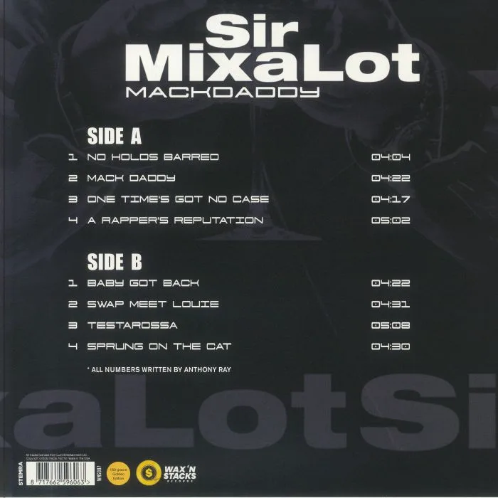 Обратная сторона обложки — SIR MIXALOT — Mackdaddy