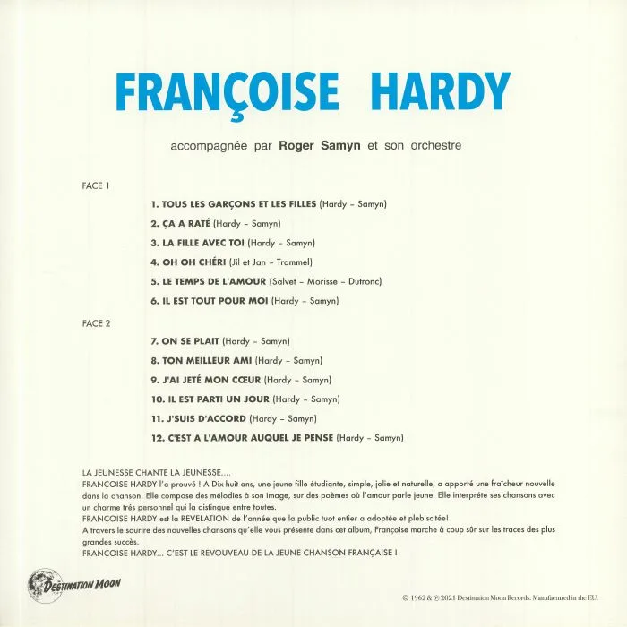 Back cover — Francoise HARDY — Francoise Hardy