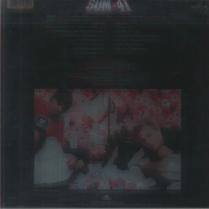 Back cover — SUM 41 — All Killer No Filler (reissue)