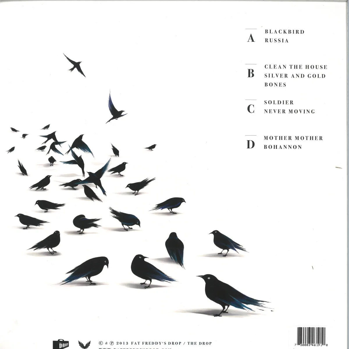 Back cover — Fat Freddy's Drop — Blackbird 2x12"