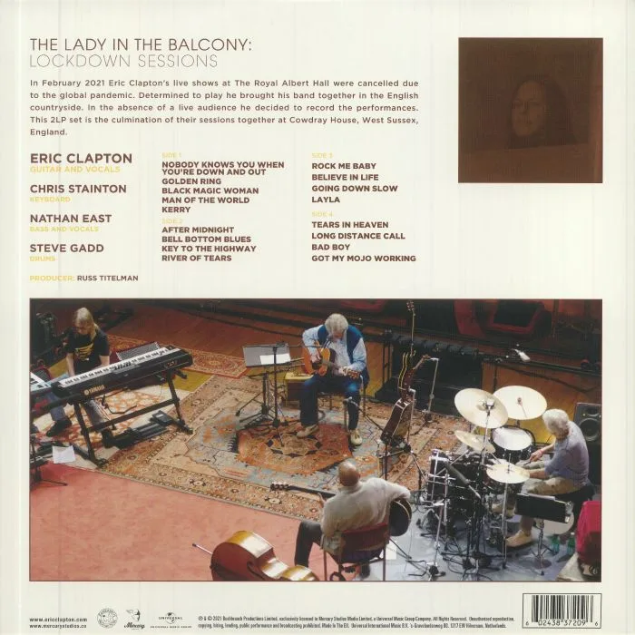 Обратная сторона обложки — Eric CLAPTON — The Lady In The Balcony: Lockdown Sessions