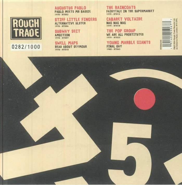 Back cover — VARIOUS — Rough Trade 45s Vol 1