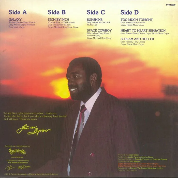 Back cover — Junior BYRON — Sunshine (remastered)