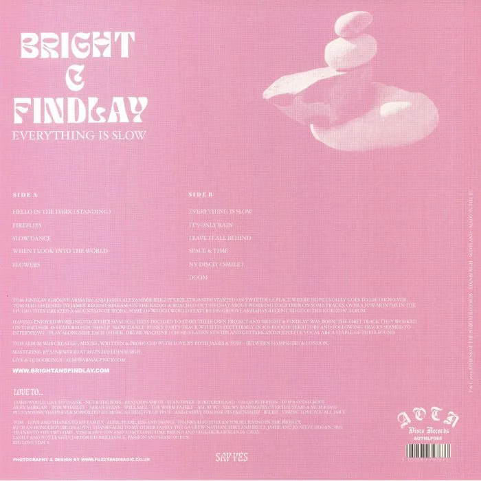 Обратная сторона обложки — BRIGHT & FINDLAY — Everything Is Slow