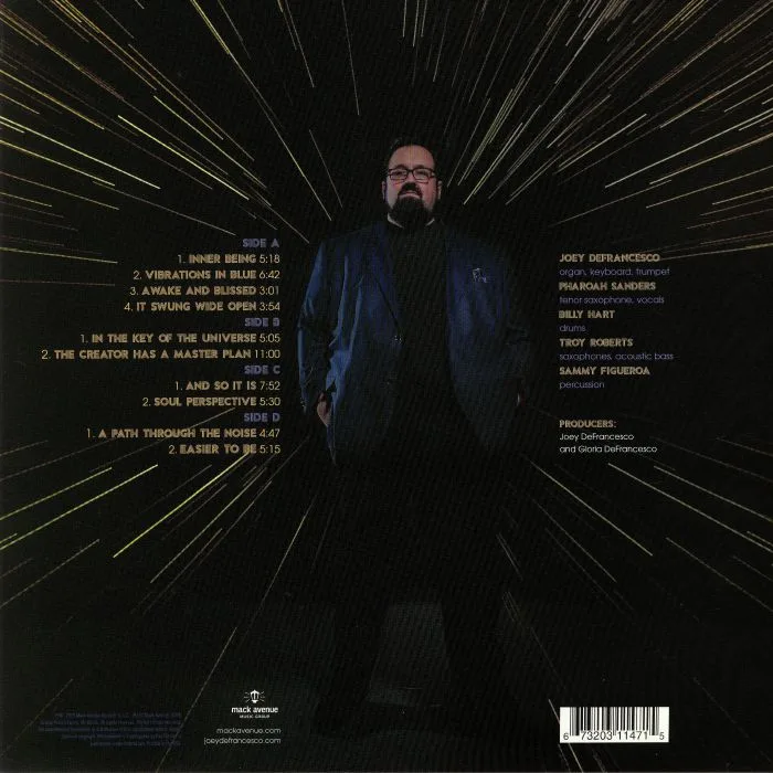Back cover — Joey DEFRANCESCO — In The Key Of The Universe