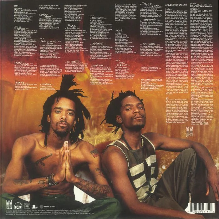 Обратная сторона обложки — DEAD PREZ — Let's Get Free (25th Anniversary Edition)