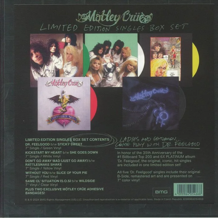 Обратная сторона обложки — MOTLEY CRUE — Dr Feelgood: The Singles (Record Store Day Black Friday RSD 2024)