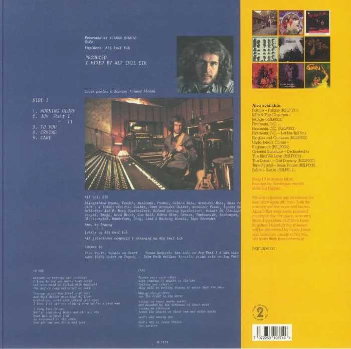 Back cover — Alf Emil EIK — Joy & Breath Of Eternity (remastered)