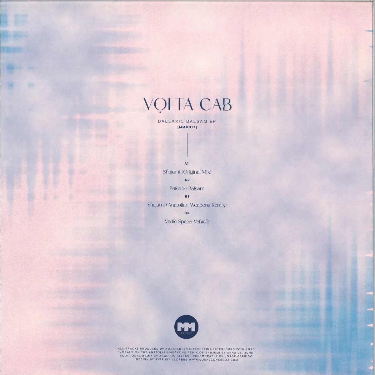 Обратная сторона обложки — Volta Cab — Balearic Balsam EP