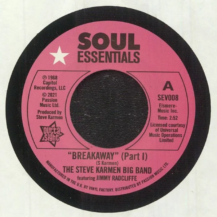 Front cover — The STEVE KARMEN BIG BAND — Breakaway (reissue)