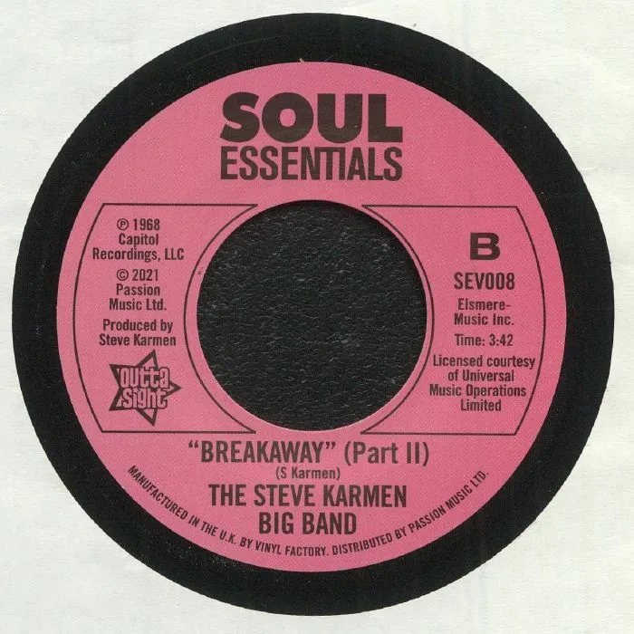 Back cover — The STEVE KARMEN BIG BAND — Breakaway (reissue)