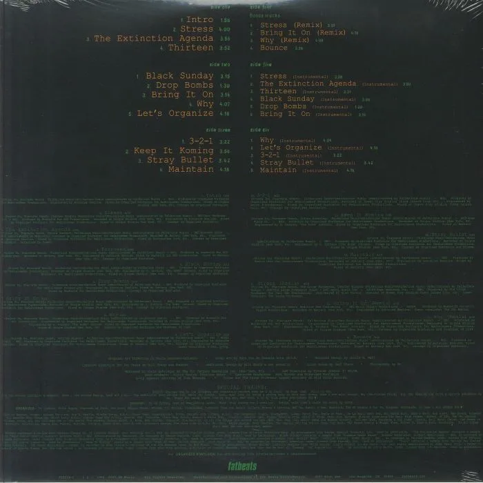 Обратная сторона обложки — ORGANIZED KONFUSION — Stress: The Extinction Agenda (30th Anniversary Deluxe Edition)