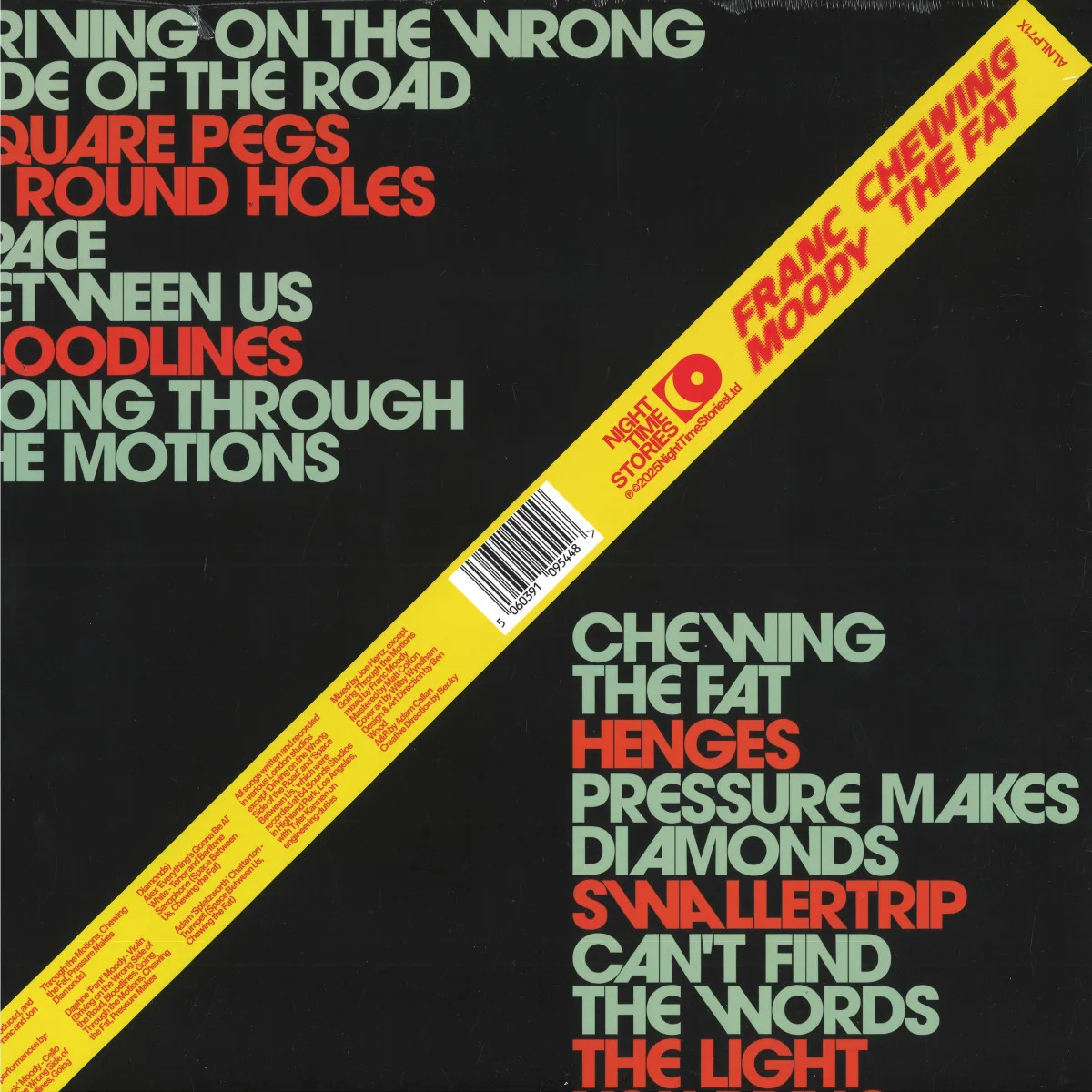 Обратная сторона обложки — Franc Moody — Chewing The Fat LP