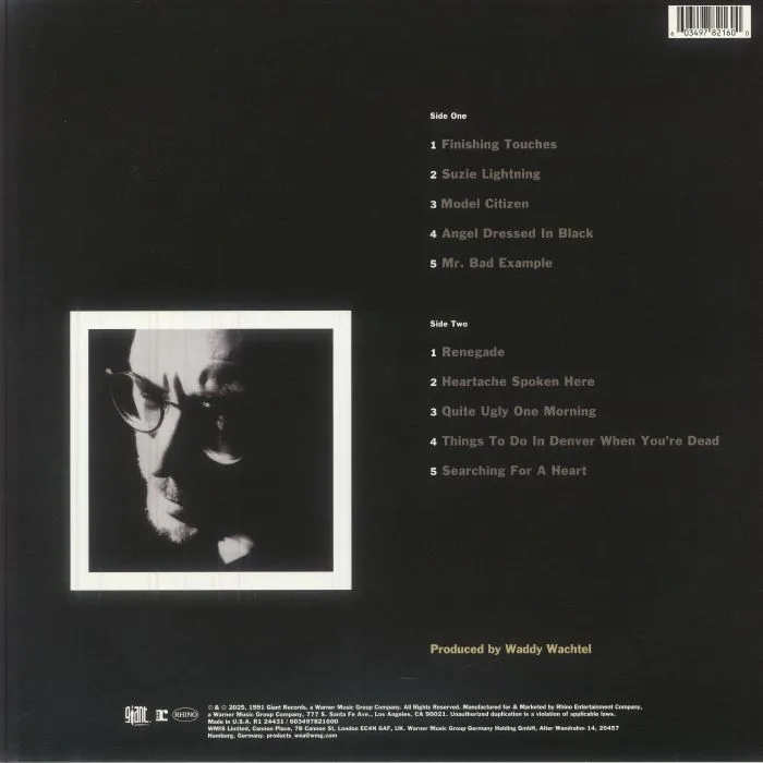 Обратная сторона обложки — Warren ZEVON — Mr Bad Example (Rocktober 2025)