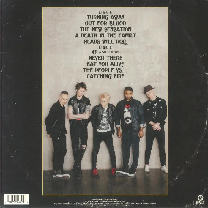 Обратная сторона обложки — SUM 41 — Order In Decline