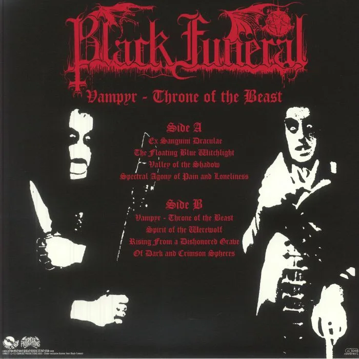 Back cover — BLACK FUNERAL — Vampyr Throne Of The Beast (reissue)