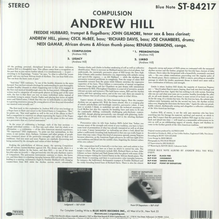 Обратная сторона обложки — Andrew HILL — Compulsion!!!!! (Tone Poet Series)