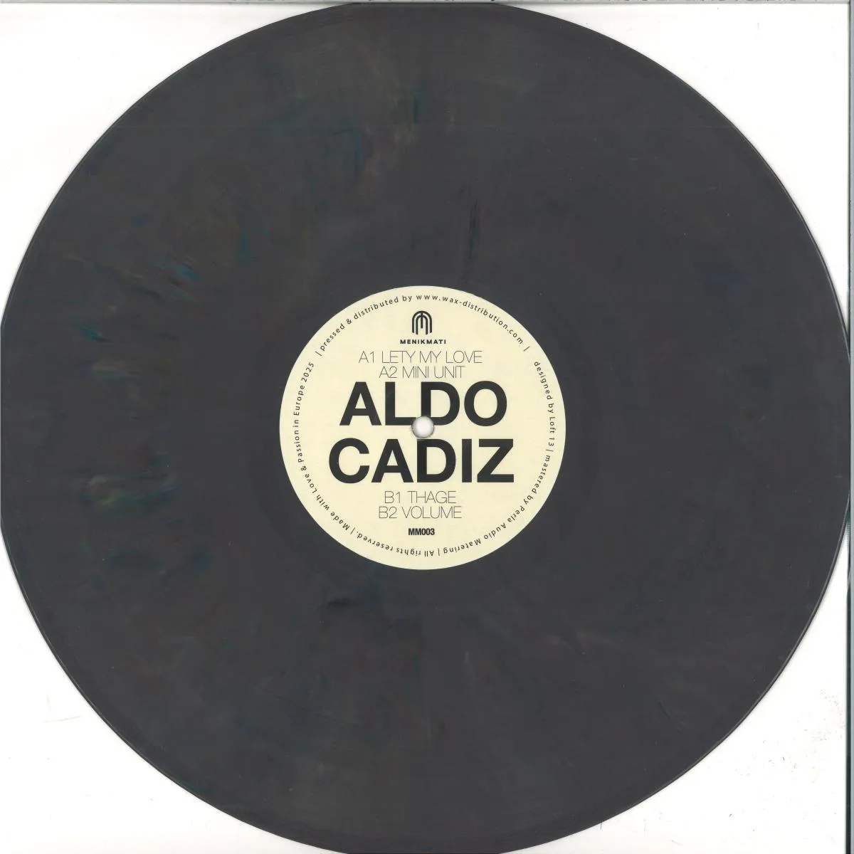 Обратная сторона обложки — ALDO CADIZ — LETY MY LOVE EP