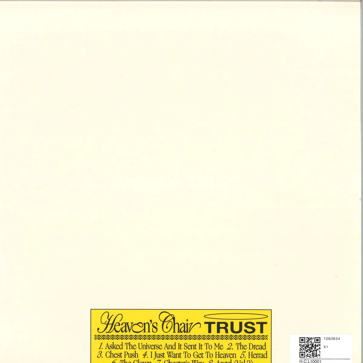 Back cover — Heaven’s Chair — Trust