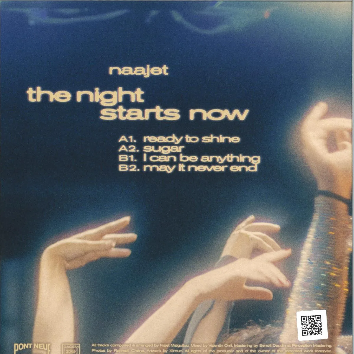 Обратная сторона обложки — Naajet — The Night Starts Now EP